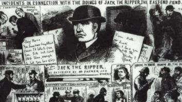 Il·lustracions al·lusives a Jack l'Esbudellador en la premsa de l'època